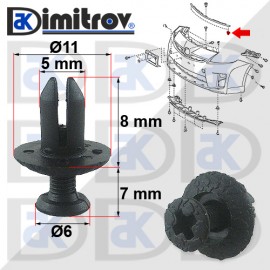 Щипка лайстна екстериор Toyota Auris Avensis Aygo Celica Corolla Prios Vios Yaris