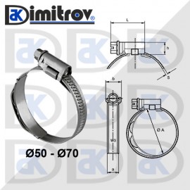 Скоба маркуч болт Ø  40 - 60 mm