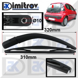Рамо задна чистачка Citroen C1 Peugeot 107 Toyota Aygo Рамо задна чистачка Citroen C1 Peugeot 107 Toyota Aygo
