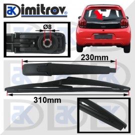 Рамо задна чистачка Citroen C1 Peugeot 108 Toyota Aygo Рамо задна чистачка Citroen C1 Peugeot 108 Toyota Aygo